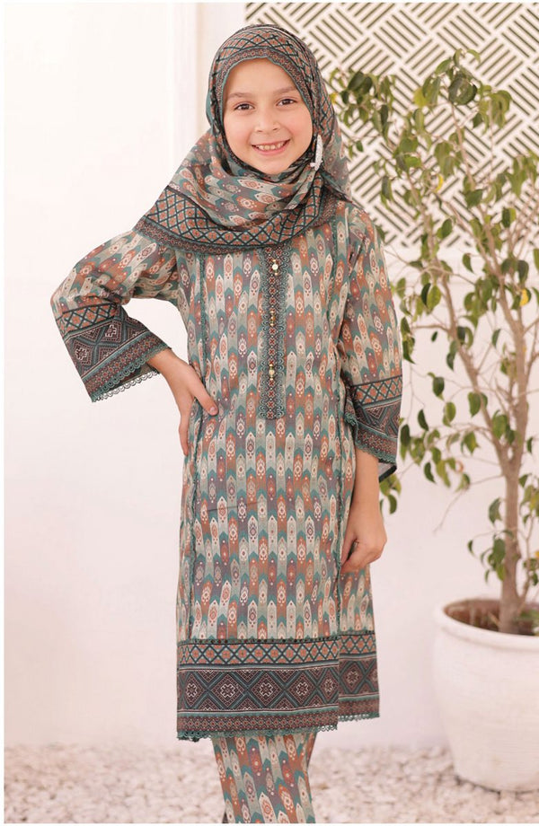 Shifa Girls Summer Lawn Collection 2024 SH 2418 K