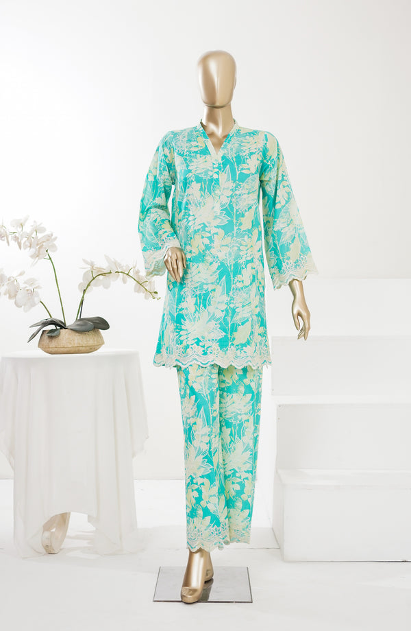 Summer Essentials by Amna Khadija Embroidered Lawn Stitched 2 Piece Suit - AKPSE-05 - AKP26SRESN - Sea Green - Summer Collection