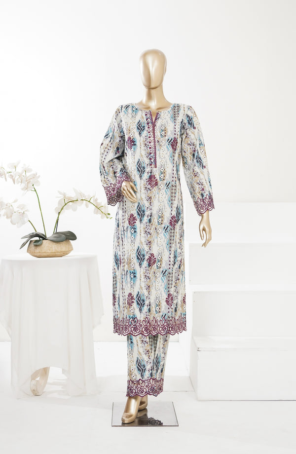 Summer Essentials by Amna Khadija Embroidered Lawn Stitched 2 Piece Suit - AKPSE-04 - AKP26SRESN - Blue - Summer Collection