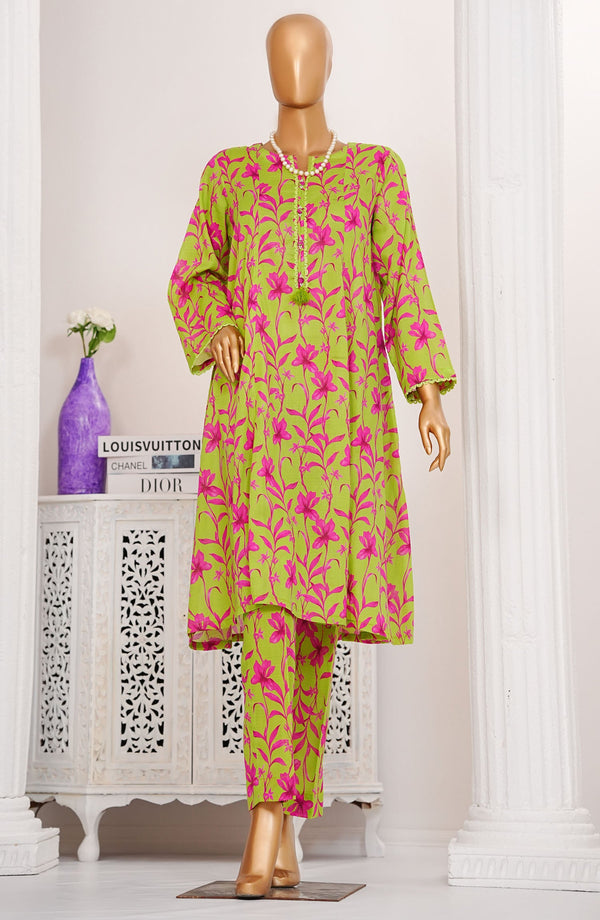 Amna Khadija Printed Lawn Stitched 2 Piece Suit - TPC-01 - AM25TPC - Green - Summer Collection