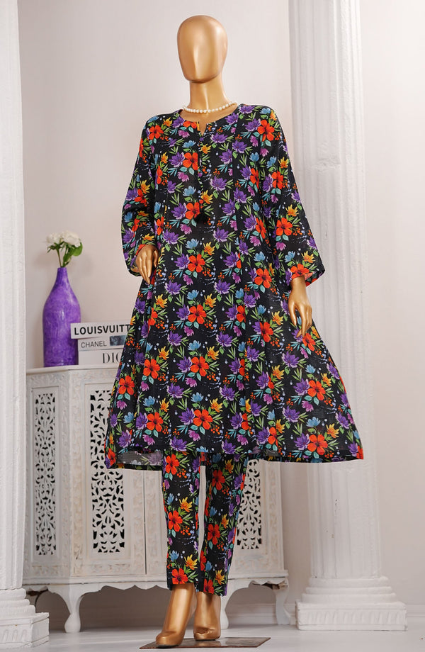 Amna Khadija Printed Lawn Stitched 2 Piece Suit - TPC-02 - AM25TPC - Black - Summer Collection