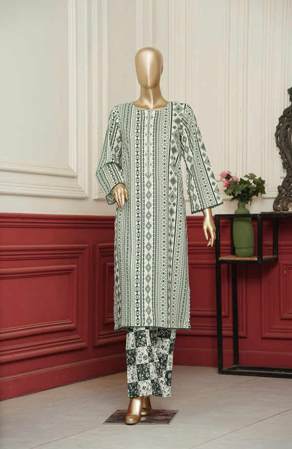 Travel Time Amna Khadija Printed Cambric Stitched 2 Piece Co-ord Set - AKPTT-05 - AKP26KTT - Green - Summer Collection