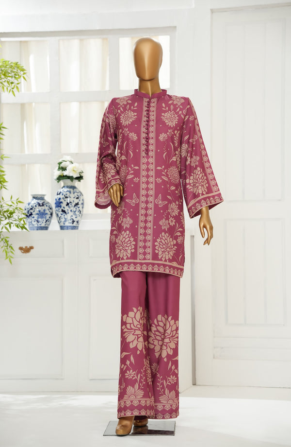 Varzah by Amna Khadija Printed Poly Swiss Stitched 2 Piece Suit - VUB-03 - AM25VRZ - Pink - Luxury Collection