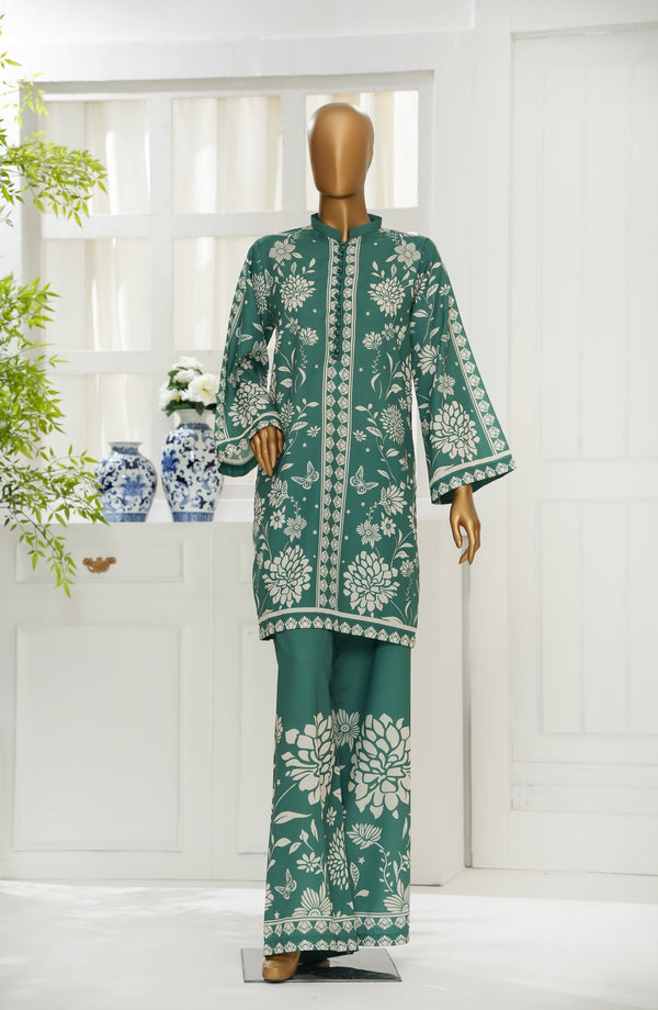 Varzah by Amna Khadija Printed Poly Swiss Stitched 2 Piece Suit - VUB-04 - AM25VRZ - Green - Luxury Collection