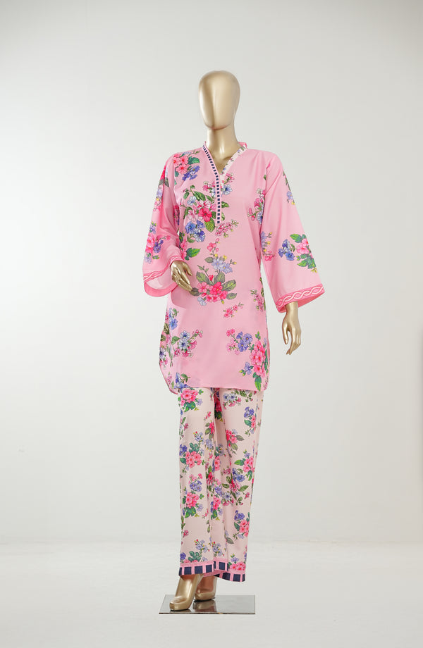 Youth Pulse by Amna Khadija Printed Lawn Stitched 2 Piece Co-ord Set - AKPYP-09 - AKP26AKYP - Pink - Summer Collection