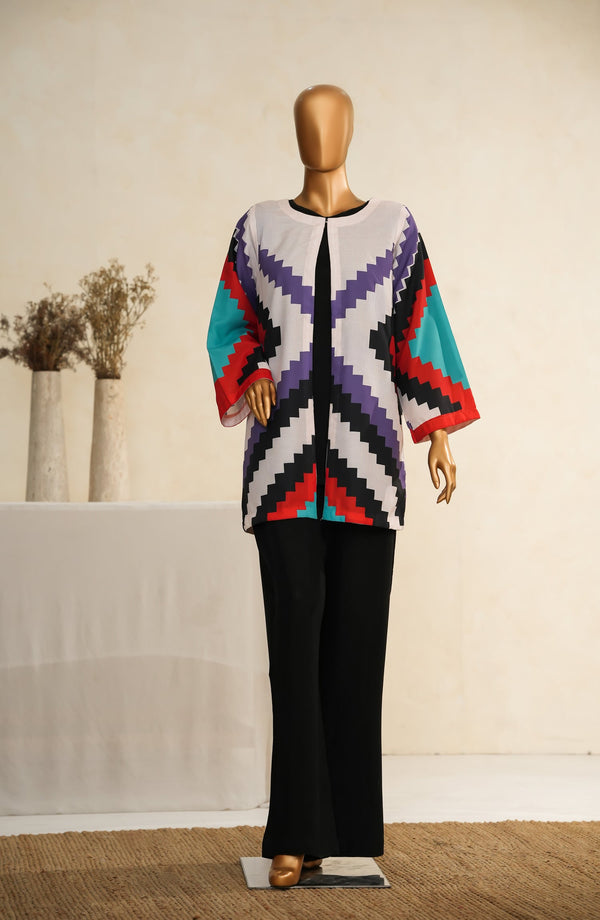 Zehaina by Amna Khadija Digital Printed Poly Swiss Stitched 3 Piece Set - AKZ-03 - AM25ZEH - Multi - Casual Collection