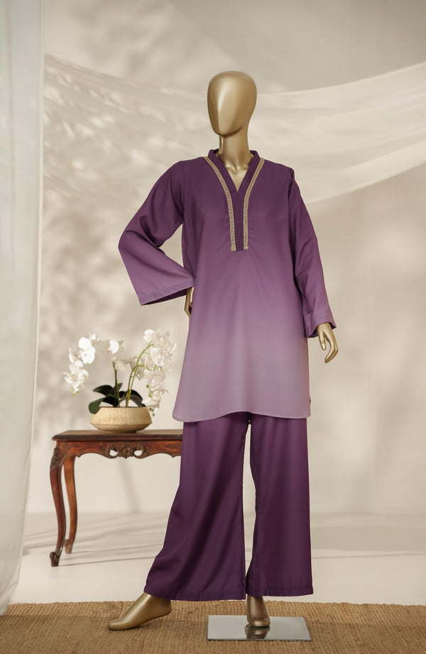 Ziyara by Amna Khadija Printed Poly Swiss Stitched 2 Piece Suit - ZTD-01 - AM25TID - Purple - Summer Collection