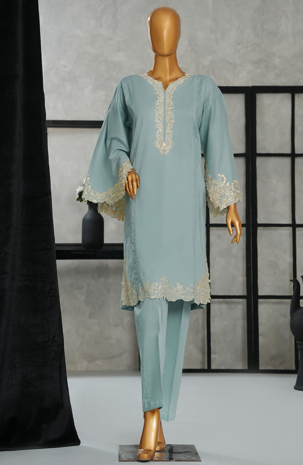Arsh by Amna Khadija Embroidered Lawn Stitched 2 Piece Suit - AFE-02 - ARH25AM - Blue - Summer Collection