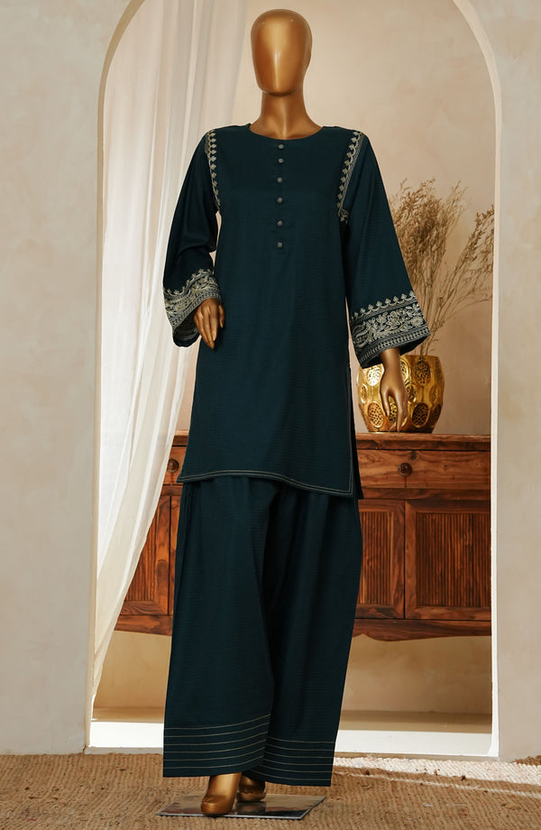 Zynara by Amna Khadija Embroidered Cotton Stitched 2 Piece Suit - D- 03 - Green
