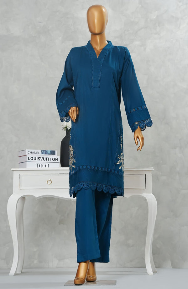 Kaya by Amna Khadija Embroidered Cotton Stitched 2 Piece Suit - DS-113 B - AM25KAYAD2 - Blue - Summer Collection
