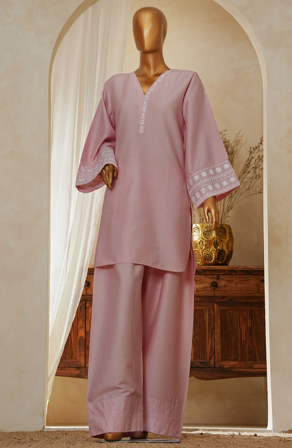 Zynara by Amna Khadija Embroidered Cotton Stitched 2 Piece Suit - D- 05 - Pink