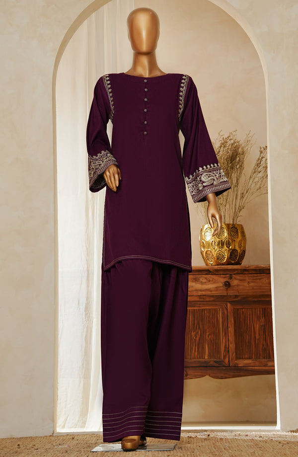 Zynara by Amna Khadija Embroidered Cotton Stitched 2 Piece Suit - D- 07 - Magenta
