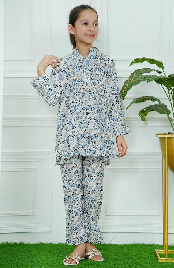 Print Play by Amna Khadija Casual Lawn Stitched 2 Piece Suit - PPD-05 - AM25PP - White - Girls Summer Collection